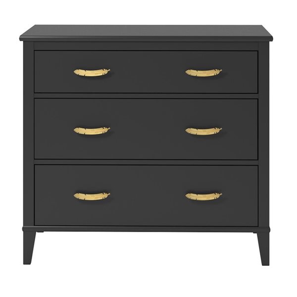 Commode standard à 3 tiroirs Monarch Hill Hawken par Little Seeds, noir