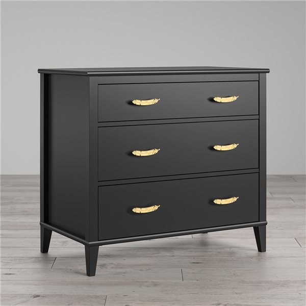 Commode standard à 3 tiroirs Monarch Hill Hawken par Little Seeds, noir