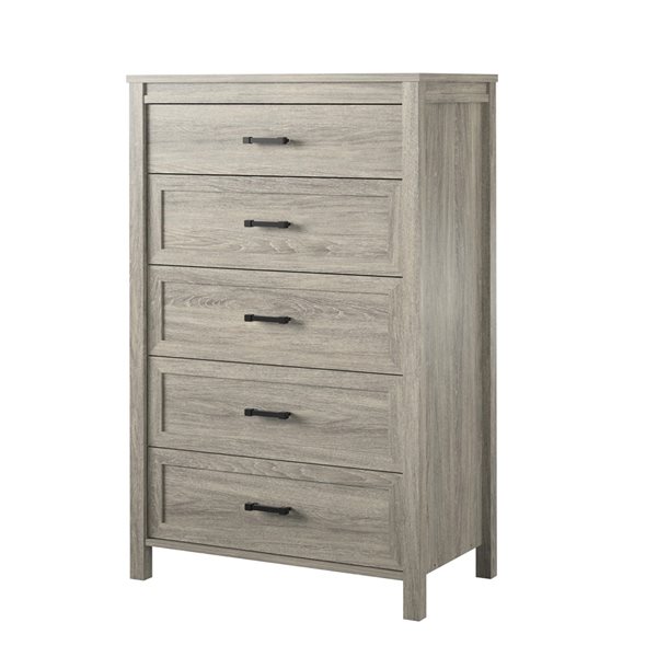 Ameriwood Home Beaumont Grey Oak 5-Drawer Standard Dresser 4836344COM