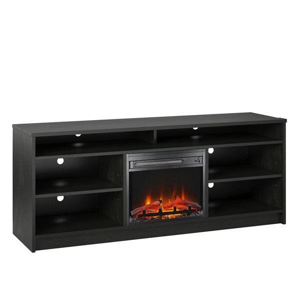 Ameriwood Home 58 In Black Oak Fan Forced Electric Fireplace For Tvs Up To 65 In 2276335com Rona