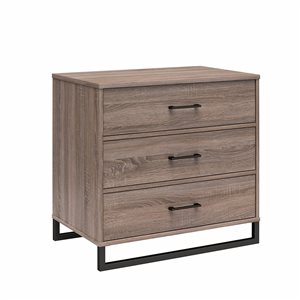 Ameriwood Home Lynnfield Distressed Grey Oak 3-Drawer Standard Dresser