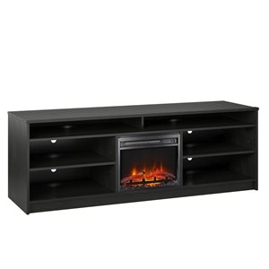 Ameriwood Home 67-in Black Oak Fan-forced Electric Fireplace for TV's up to 75-in