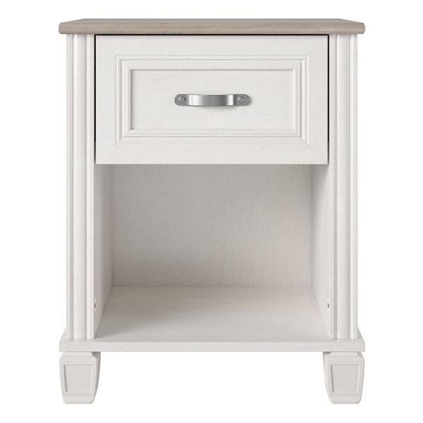 Ameriwood Home Rue Lane Ivory Oak and Grey Oak Nightstand