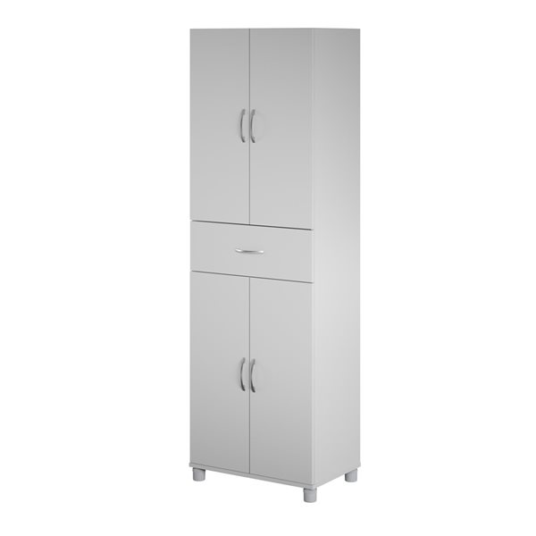Systembuild Evolution Lory 23.46-in Wood Composite Freestanding Utility Storage Cabinet in Dove Grey