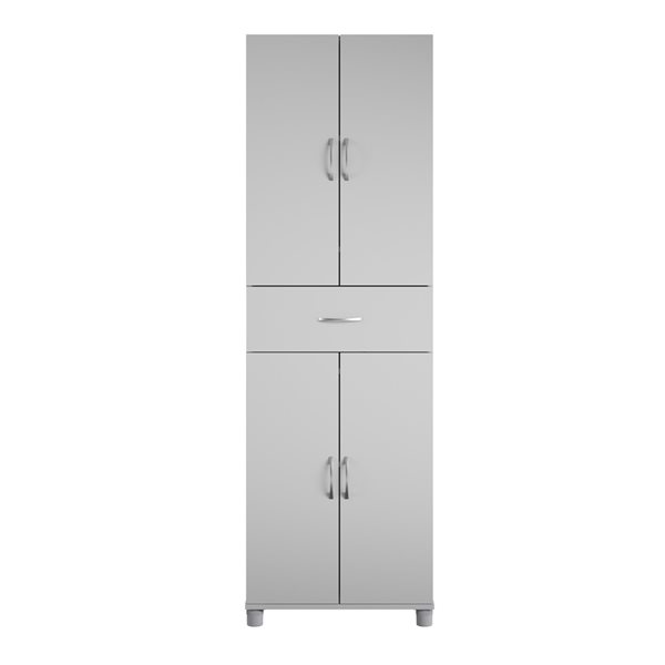Systembuild Evolution Lory 23.46-in Wood Composite Freestanding Utility Storage Cabinet in Dove Grey