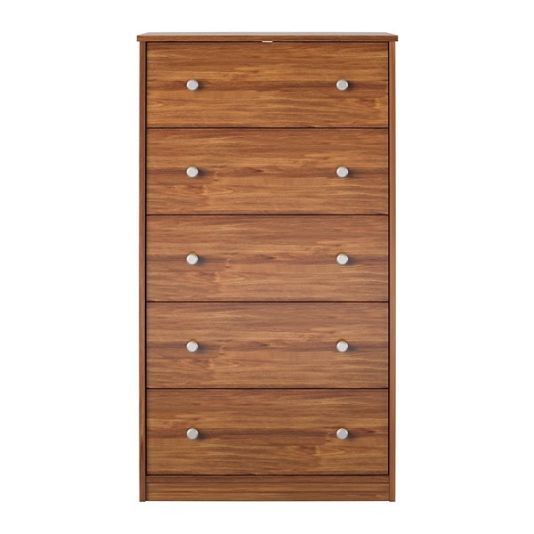 Ameriwood Home Ellwyn Brown Oak 5-Drawer Standard Dresser