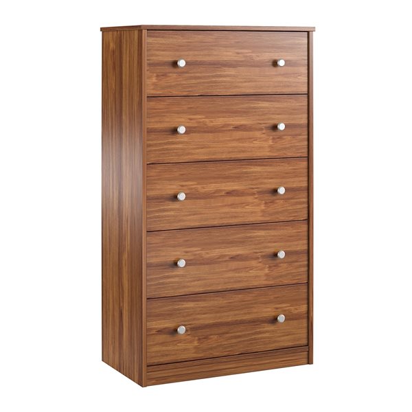 Ameriwood Home Ellwyn Brown Oak 5-Drawer Standard Dresser