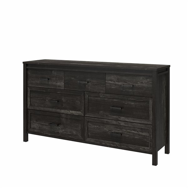 Ameriwood Home Beaumont Black Oak 7-Drawer Standard Dresser