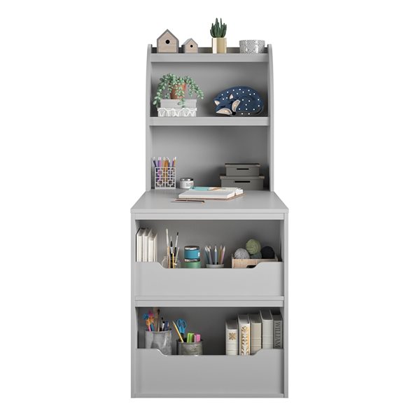 Ameriwood Home Tyler 24.6-in Dove Grey Transitional Kids Craft Desk