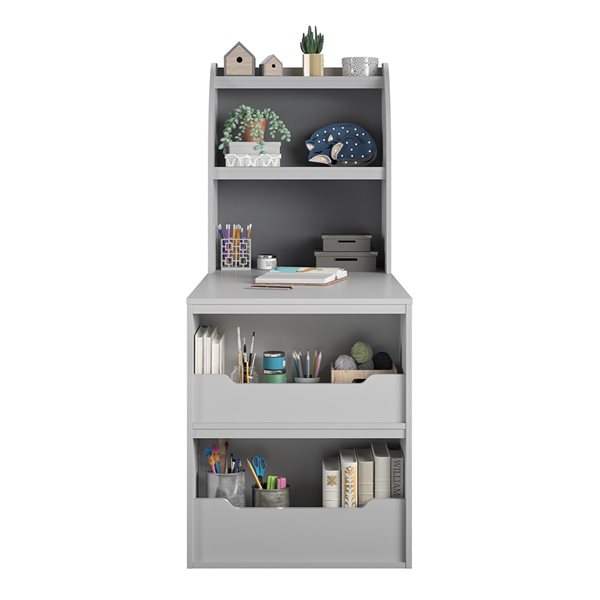 Ameriwood Home Tyler 24.6-in Dove Grey Transitional Kids Craft Desk