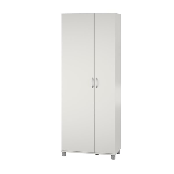Systembuild Evolution Lory 28.62-in Wood Composite Freestanding Utility Storage Cabinet in White
