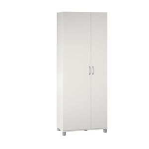 Systembuild Evolution Lory 28.62-in Wood Composite Freestanding Utility Storage Cabinet in White