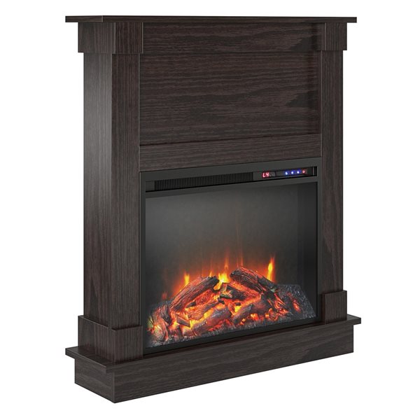 Ameriwood Home 31.65-in Espresso Fan-forced Electric Fireplace 4216340COM |  RONA