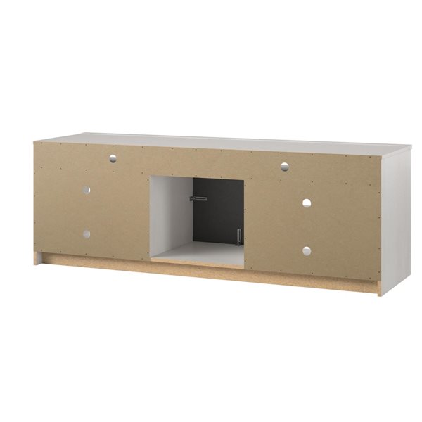 Ameriwood Home 67-in Ivory Oak Fan-forced Electric Fireplace for TV's up to 75-in