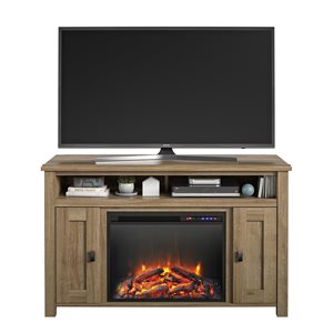Ameriwood Home 47.68-in Natural Fan-forced Electric Fireplace for TV's up to 50-in