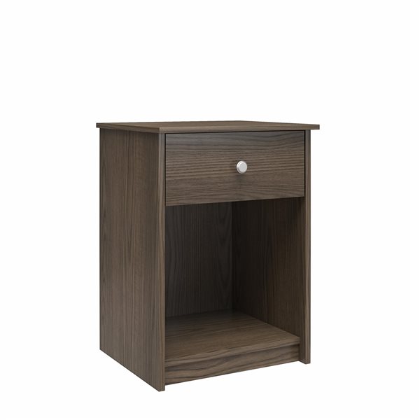 Ameriwood Home Ellwyn Medium Brown Nightstand with Drawer