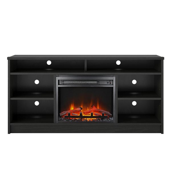 Ameriwood Home 47.6-in Black Oak Fan-forced Electric Fireplace for TV's up to 55-in