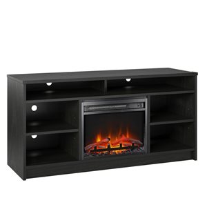 Ameriwood Home 47.6-in Black Oak Fan-forced Electric Fireplace for TV's up to 55-in