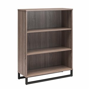 Ameriwood Home Lynnfield Distressed Grey Oak 3-Shelf Standard Bookcase