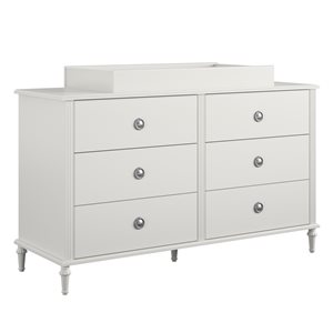 Little Seeds 53.62-in White 6-Drawer Changing Table