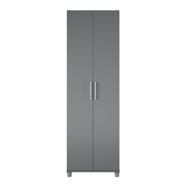 Armoire de rangement utilitaire autoportante en bois composite Camberly par Systembuild Evolution de 23,7 po, gris graphite