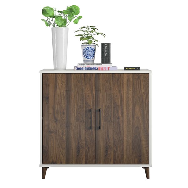 Ameriwood Home Modern White Composite Accent Cabinet