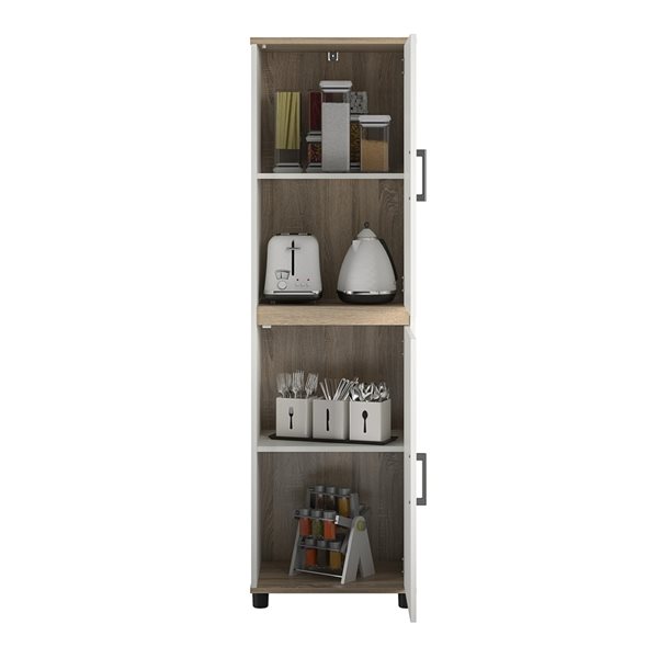 Systembuild Evolution Whitmore 19.69-in Wood Composite Freestanding Utility Storage Cabinet in White