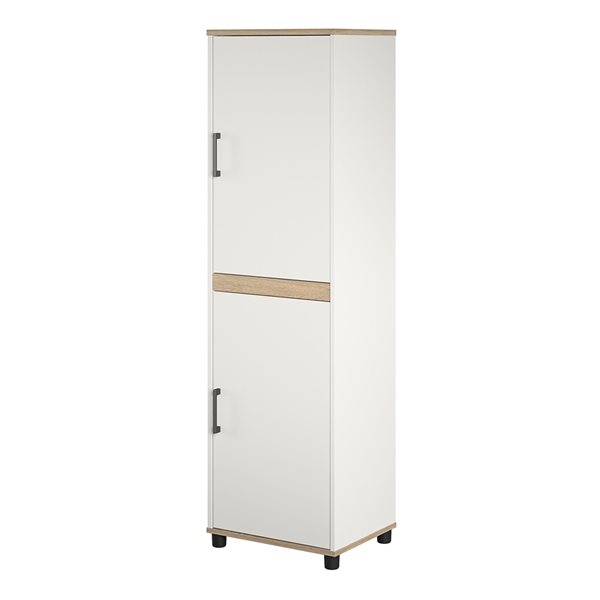 Systembuild Evolution Whitmore 19.69-in Wood Composite Freestanding Utility Storage Cabinet in White