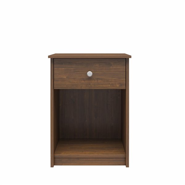 Ameriwood Home Ellwyn Walnut Nightstand with Drawer