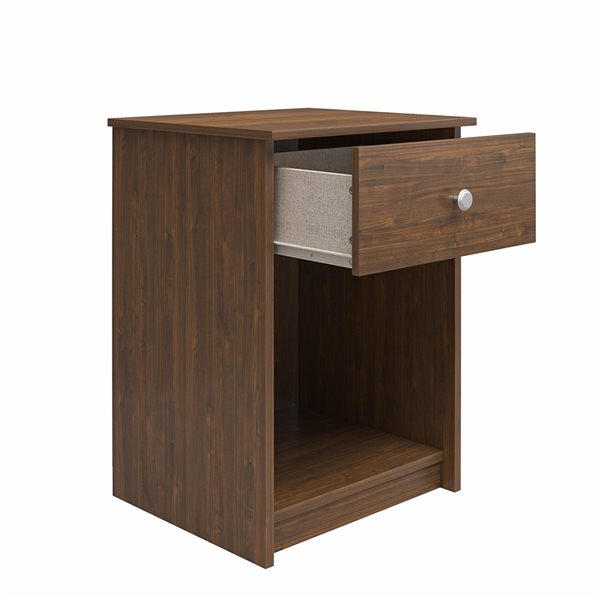 Ameriwood Home Ellwyn Walnut Nightstand with Drawer