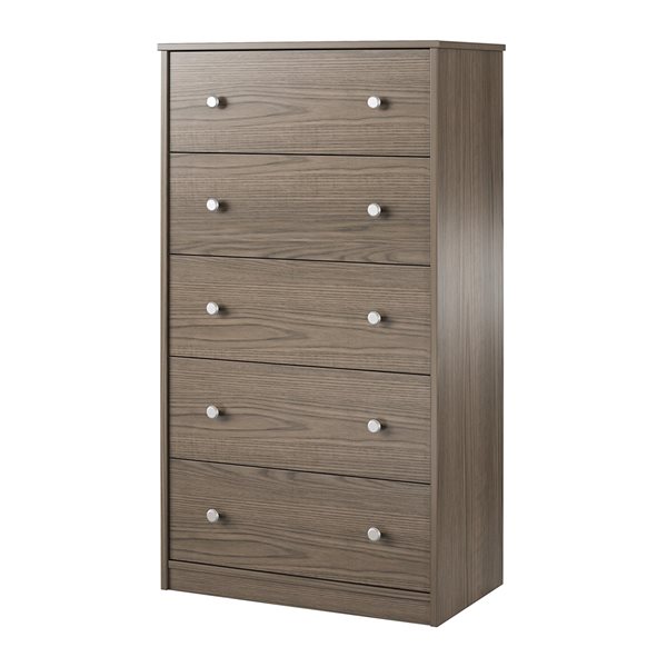 Ameriwood Home Ellwyn Medium Brown 5-Drawer Standard Dresser