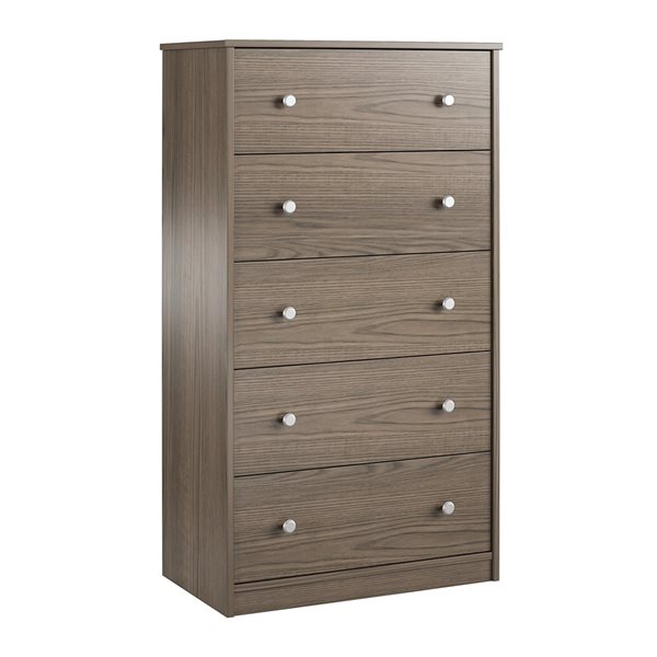 Ameriwood Home Ellwyn Medium Brown 5-Drawer Standard Dresser