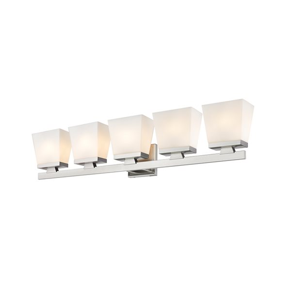 Z-Lite Astor 5-Light Nickel Mid-Century Vanity Light