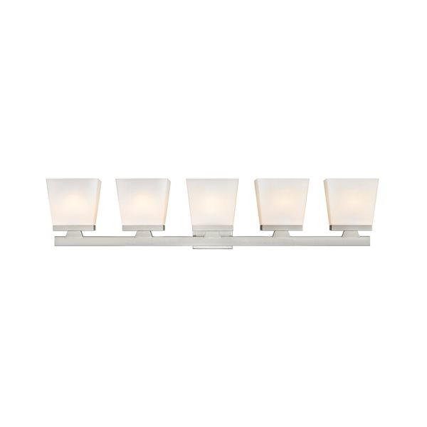 Z-Lite Astor 5-Light Nickel Mid-Century Vanity Light