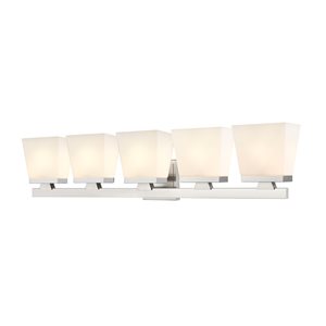 Z-Lite Astor 5-Light Nickel Mid-Century Vanity Light