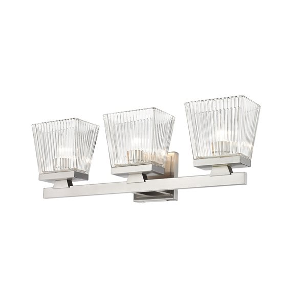 Z-Lite Astor 3-Light Nickel Mid-Century Vanity Light