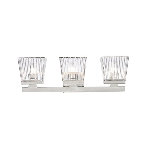 Z-Lite Astor 3-Light Nickel Mid-Century Vanity Light
