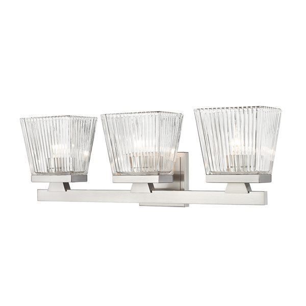 Z-Lite Astor 3-Light Nickel Mid-Century Vanity Light