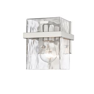 Z-Lite Bennington 5.5-in 1-Light Brushed Nickel Modern/Contemporary Wall Sconce