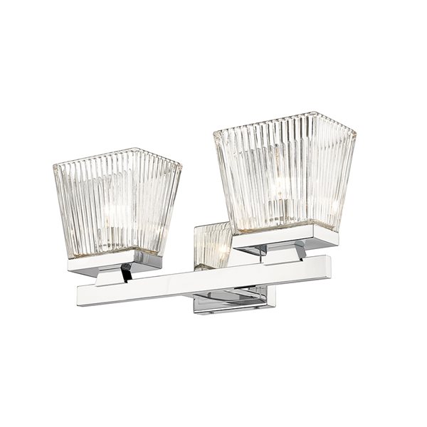 Z-Lite Astor 2-Light Chrome Mid-Century Vanity Light