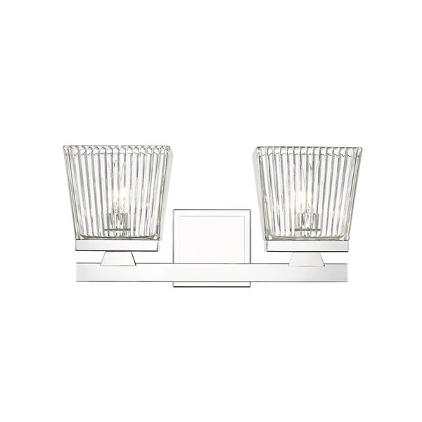 Z-Lite Astor 2-Light Chrome Mid-Century Vanity Light