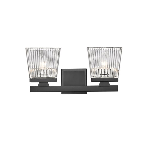 Z-Lite Astor 2-Light Black Mid-Century Vanity Light