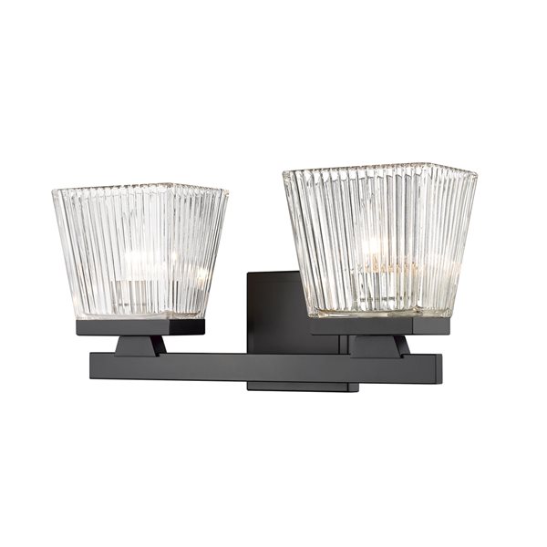 Z-Lite Astor 2-Light Black Mid-Century Vanity Light