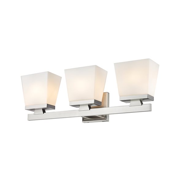 Z-Lite Astor 3-Light Nickel Mid-Century Vanity Light