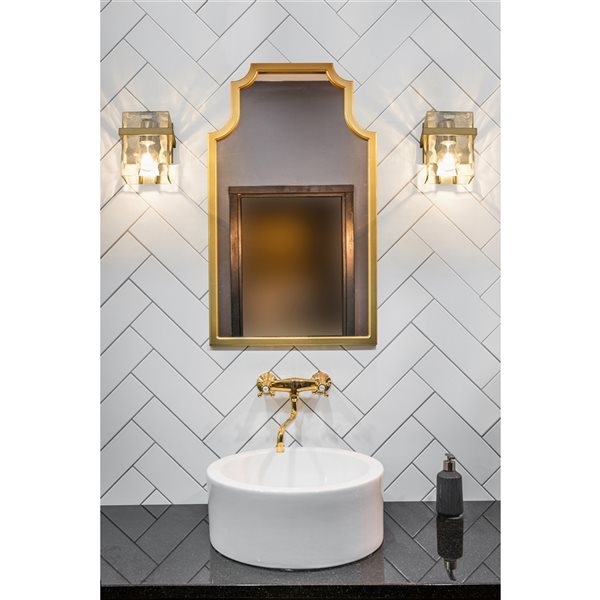 Z-Lite Bennington 5.5-in 1-Light Modern Gold Modern/Contemporary Wall Sconce