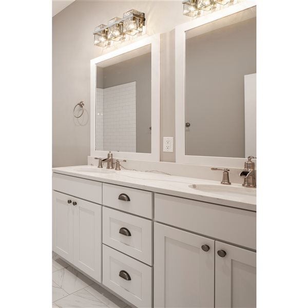 Z-Lite Bennington 3-Light Nickel Transitional Vanity Light