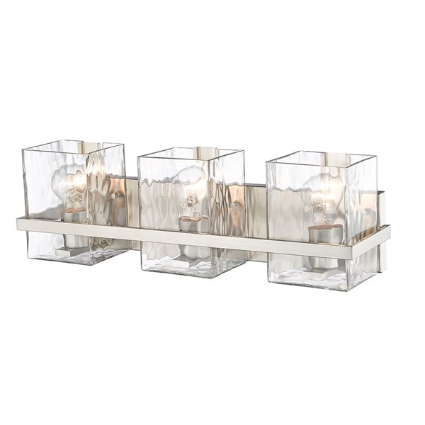 Z-Lite Bennington 3-Light Nickel Transitional Vanity Light