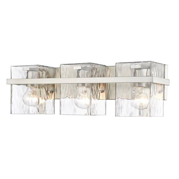 Z-Lite Bennington 3-Light Nickel Transitional Vanity Light