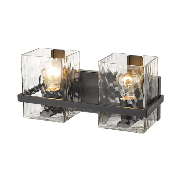 Z-Lite Bennington 2-Light Black Transitional Vanity Light