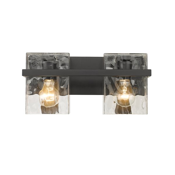 Z-Lite Bennington 2-Light Black Transitional Vanity Light